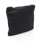 Prada Shoulder Bag Black Nylon Leather Triangle Logo — view 2