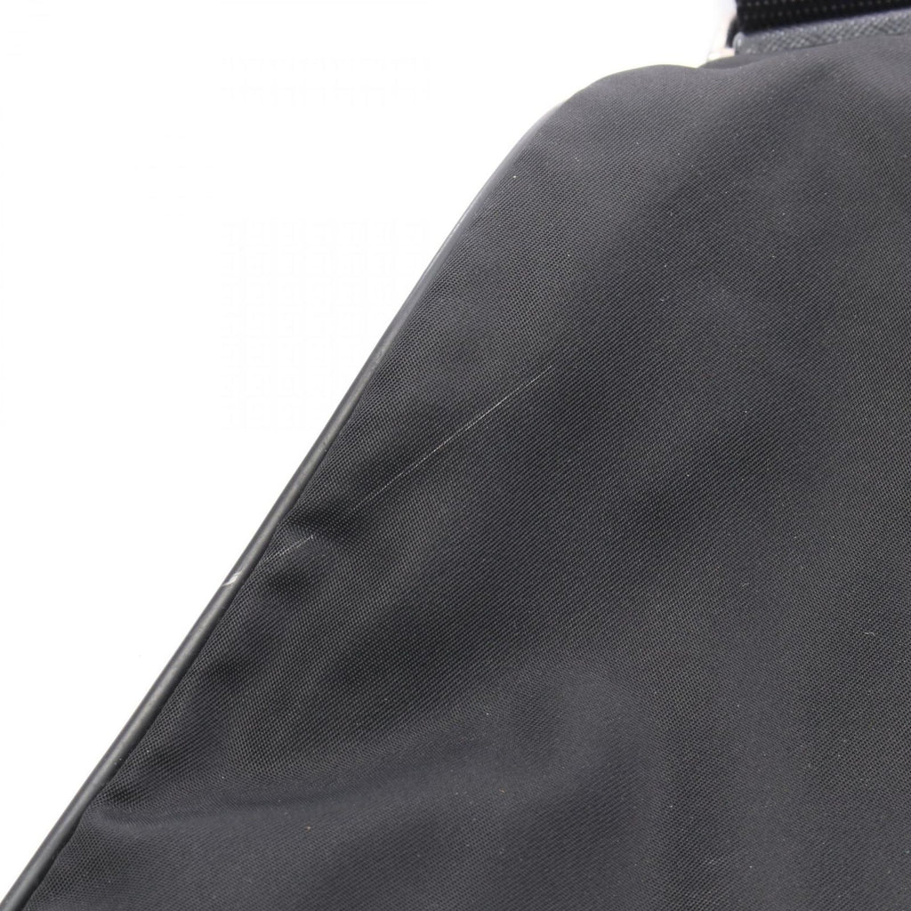 Prada Shoulder Bag Black Nylon Leather Triangle Logo — view 9