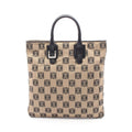 Loewe Tote Anagram Beige Black Canvas Leather