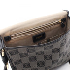 Loewe Shoulder Bag Anagram Gray Black Canvas Leather — view 5