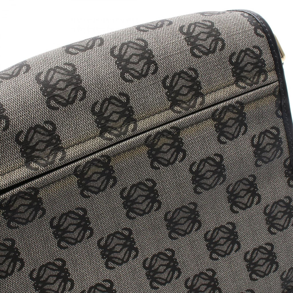 Loewe Shoulder Bag Anagram Gray Black Canvas Leather — view 7