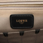 Loewe Shoulder Bag Anagram Gray Black Canvas Leather — view 4