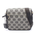 Loewe Shoulder Bag Anagram Gray Black Canvas Leather