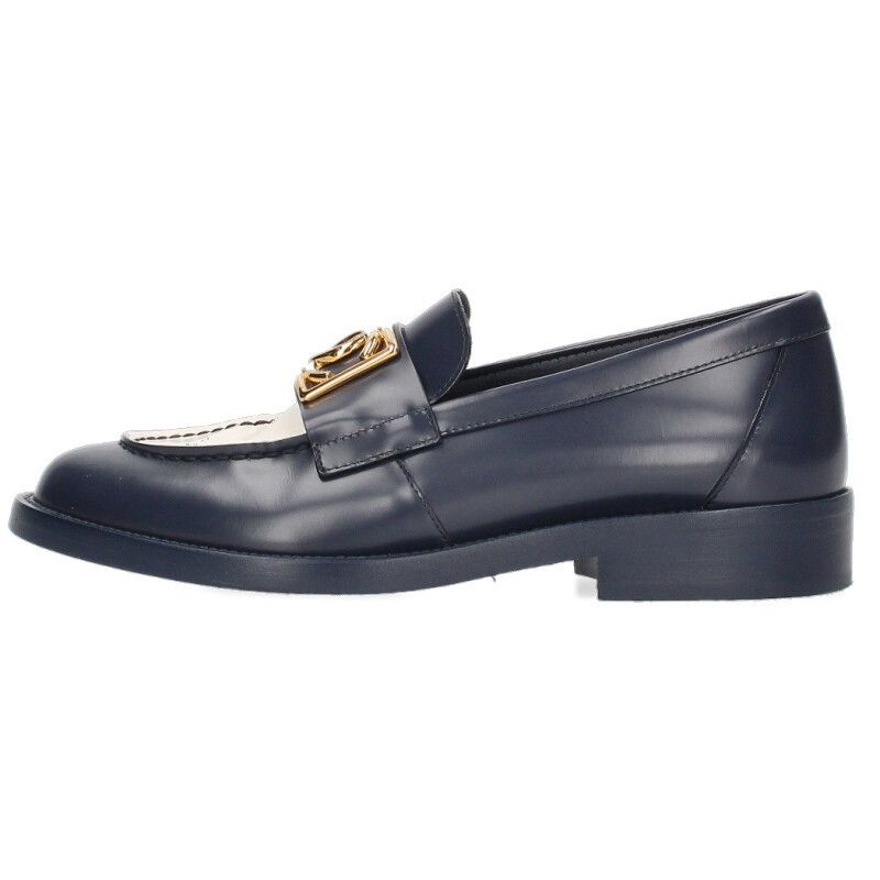 Chanel CC Logo Leather Loafers Shoes