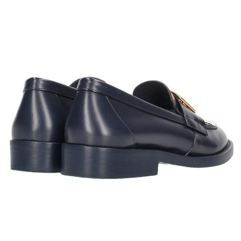 Chanel CC Logo Leather Loafers Shoes — view 2