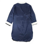 Dior Vintage Logo Embroidery Long Shirt Dress M Navy — view 3