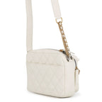 Chanel Shoulder Bag Small CC Logo Quilted Lambskin White — view 2