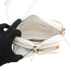 Chanel Shoulder Bag Small CC Logo Quilted Lambskin White — view 5