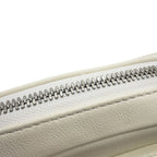Chanel Shoulder Bag Small CC Logo Quilted Lambskin White — view 8