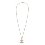Chanel CC Logo Necklace Anine Silver Pink LadySecond — view 2