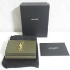 Saint Laurent Paris YSL Khaki LadySecond Wallet — view 9