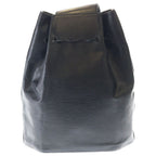 Louis Vuitton Epi Sac Dos Drawstring Shoulder Bag Black Noir Leather