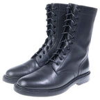 Celine Side Zip Leather les Up Ranger Boots Black — view 2