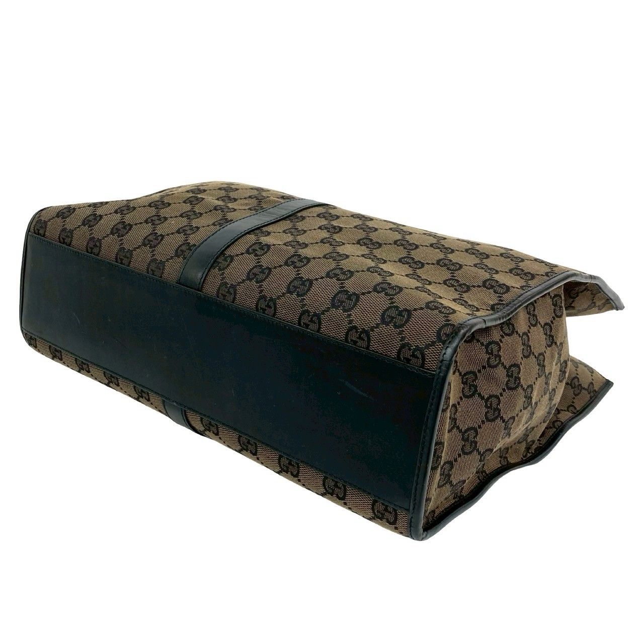 Gucci Jackie GG Pattern Leather Business Boston Bag Brown — view 8