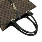Gucci Jackie GG Pattern Leather Business Boston Bag Brown — view 4