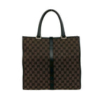 Gucci Jackie GG Pattern Leather Business Boston Bag Brown — view 3