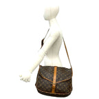 Louis Vuitton Vintage Saumur 35 Monogram Leather Shoulder Bag Brown — view 2