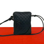 Chanel Vintage Cambon Line CC Logo Leather Mini Shoulder Bag Black