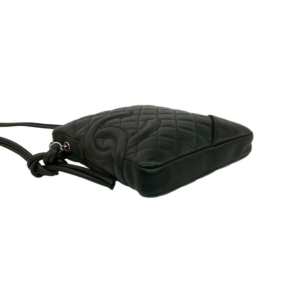 Chanel Vintage Cambon Line CC Logo Leather Mini Shoulder Bag Black — view 7
