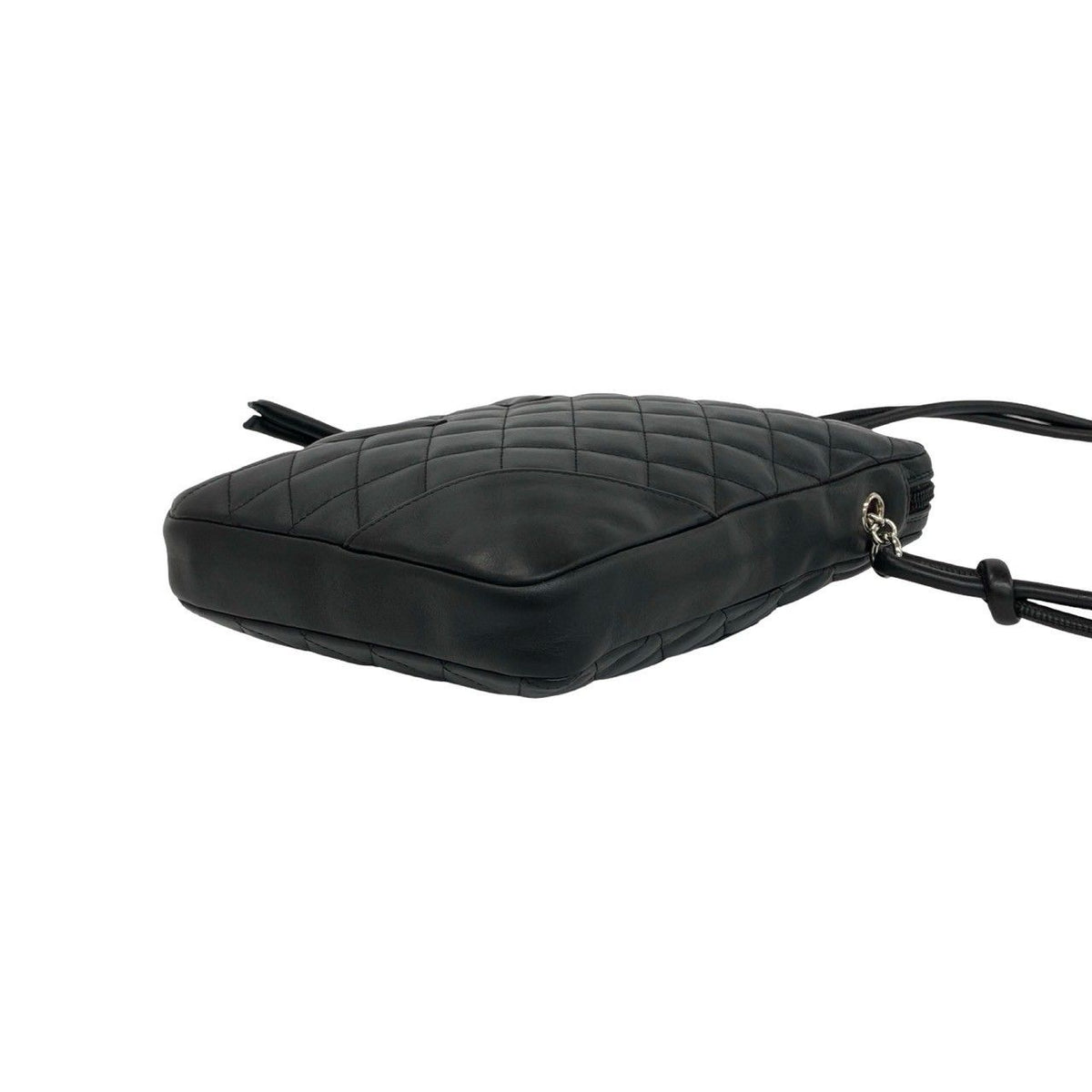 Chanel Vintage Cambon Line CC Logo Leather Mini Shoulder Bag Black — view 8