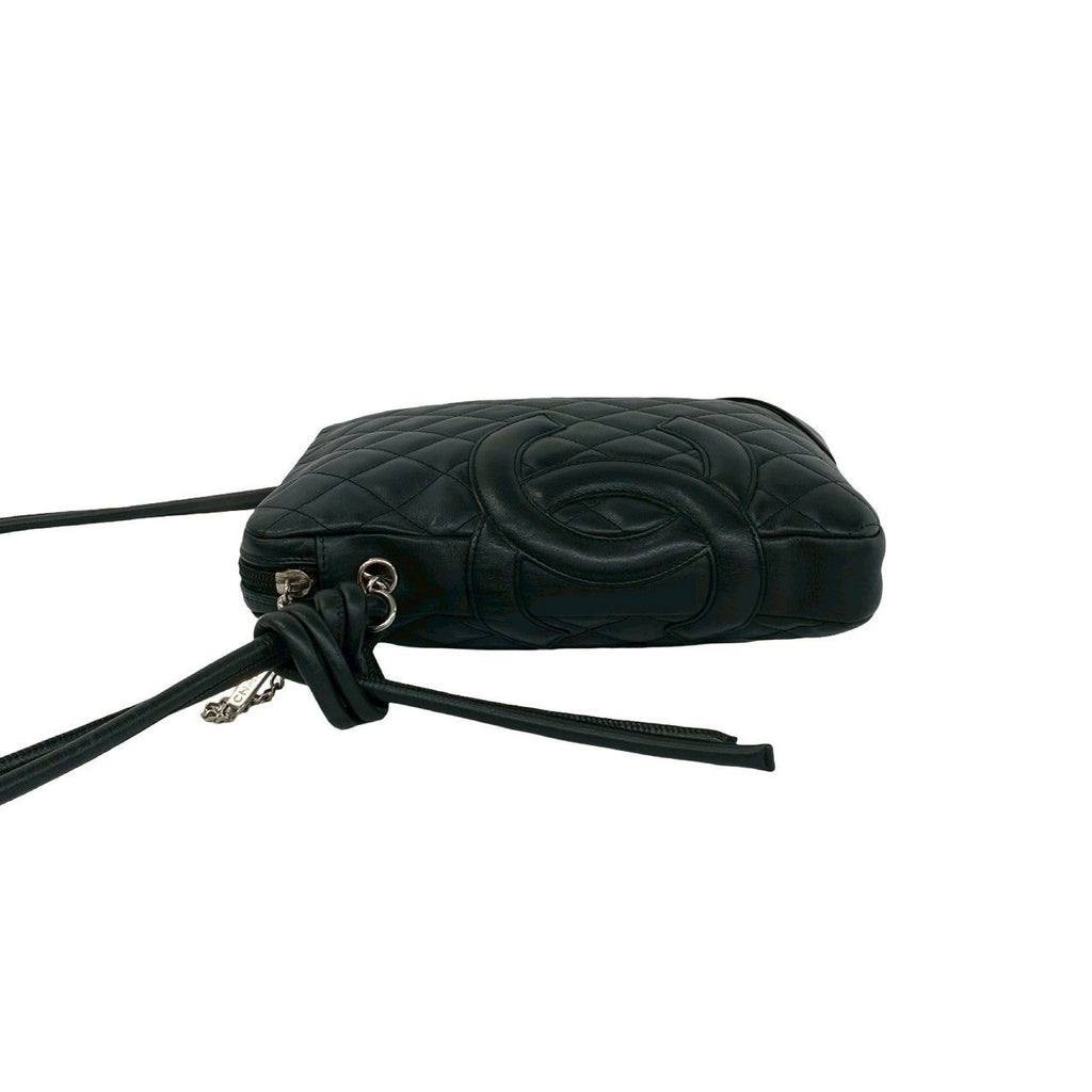 Chanel Vintage Cambon Line CC Logo Leather Mini Shoulder Bag Black — view 5