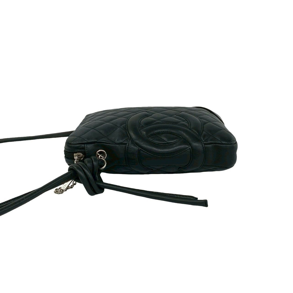Chanel Vintage Cambon Line CC Logo Leather Mini Shoulder Bag Black — view 5