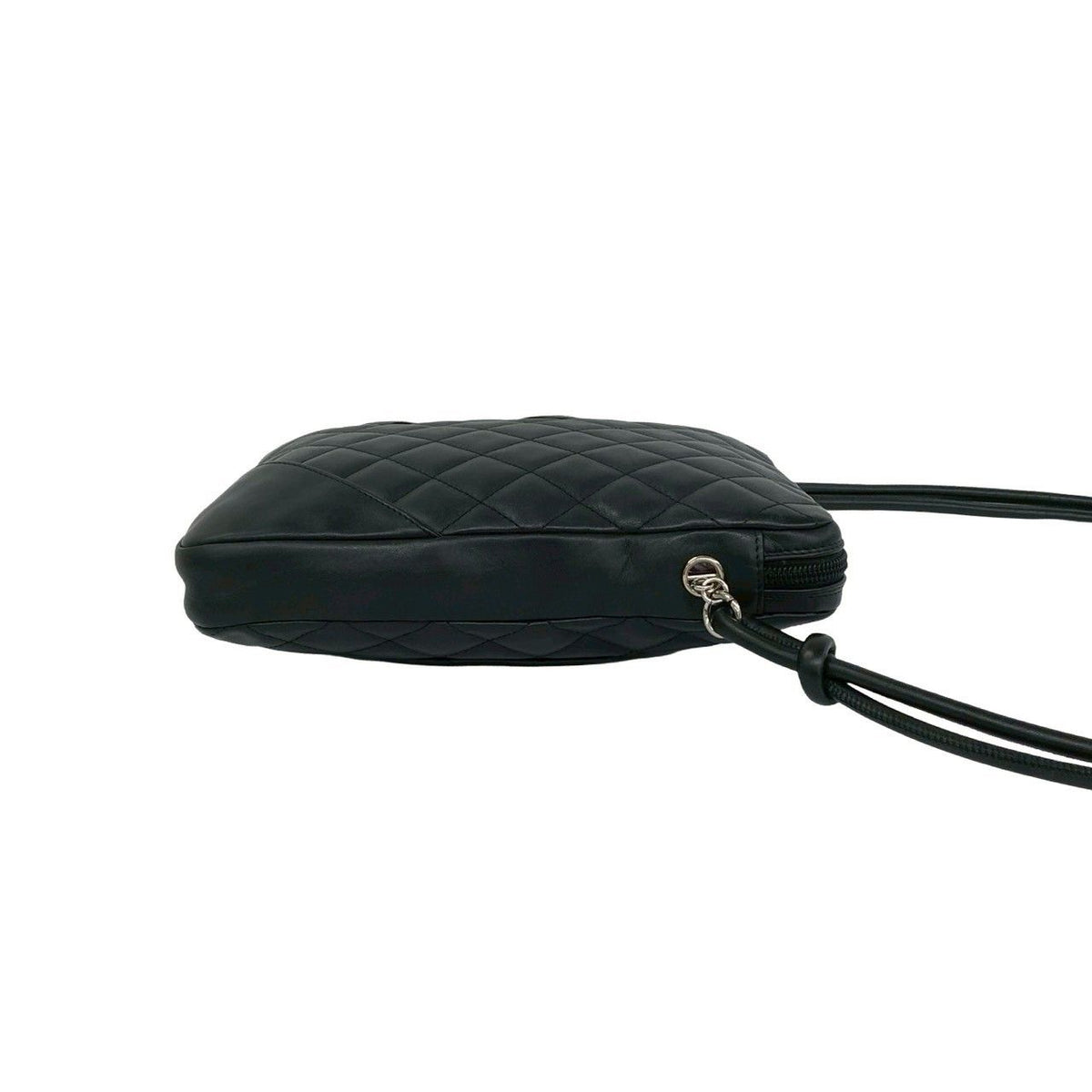 Chanel Vintage Cambon Line CC Logo Leather Mini Shoulder Bag Black — view 6