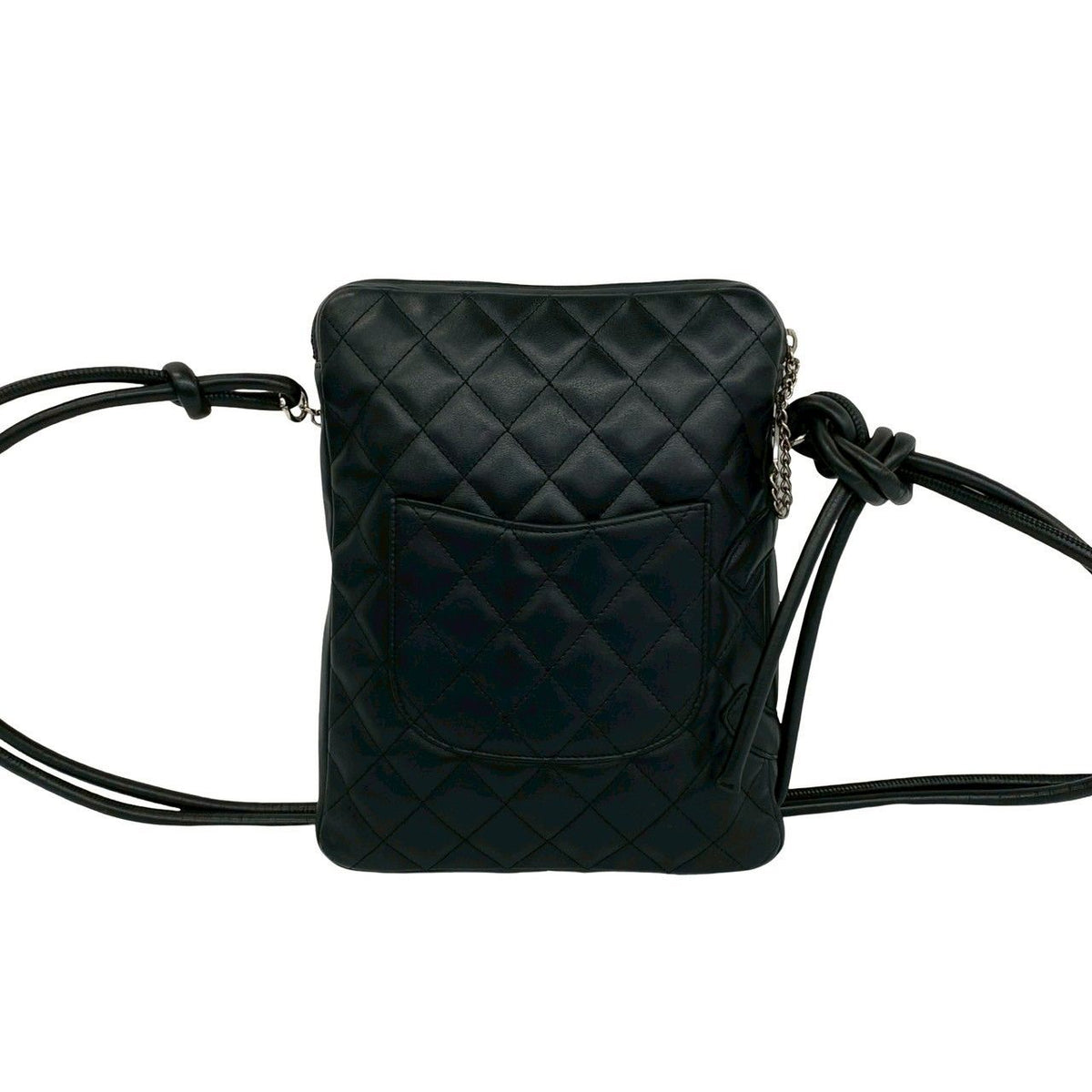 Chanel Vintage Cambon Line CC Logo Leather Mini Shoulder Bag Black — view 3