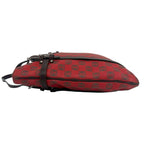 Loewe Anagram Logo All Over Pattern Leather Handbag Mini Tote Business Red Brown — view 5