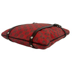 Loewe Anagram Logo All Over Pattern Leather Handbag Mini Tote Business Red Brown — view 8