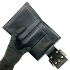 Fendi Zucca FF Pattern Logo Canvas Leather Bifold Wallet Mini Dark Brown Black — view 7