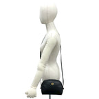 Dior Vintage CD Logo Leather Shoulder Bag Pochette Black — view 2