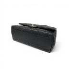Chanel Handbag Black Silver CC Logo Quilted Top Handle — view 4