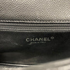 Chanel Handbag Black Silver CC Logo Quilted Top Handle — view 9
