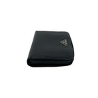 Prada Triangle Logo Saffiano Leather Bifold Wallet Mini Billfold Coin Purse — view 5