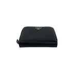 Prada Triangle Logo Saffiano Leather Bifold Wallet Mini Billfold Coin Purse — view 6