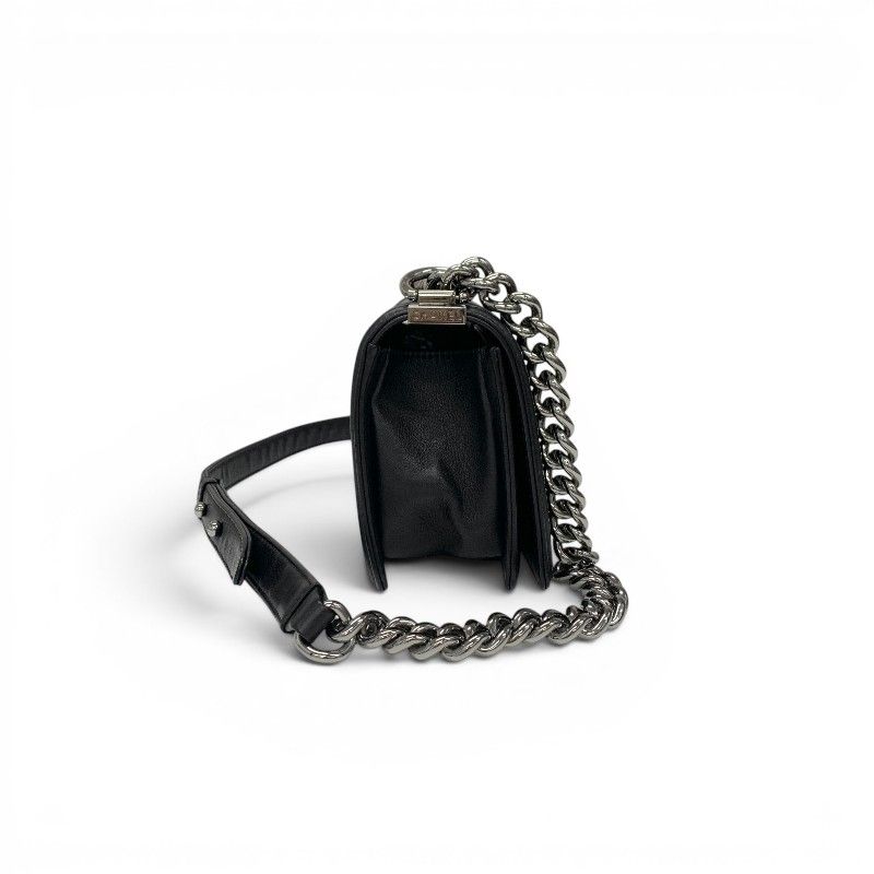 Chanel Shoulder Bag Black Silver Body 20 CC Logo Chez Blanc Single Flap Double — view 2