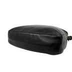 Prada Logo Leather Chain Shoulder Bag Crossbody Pochette Cross Brown — view 8