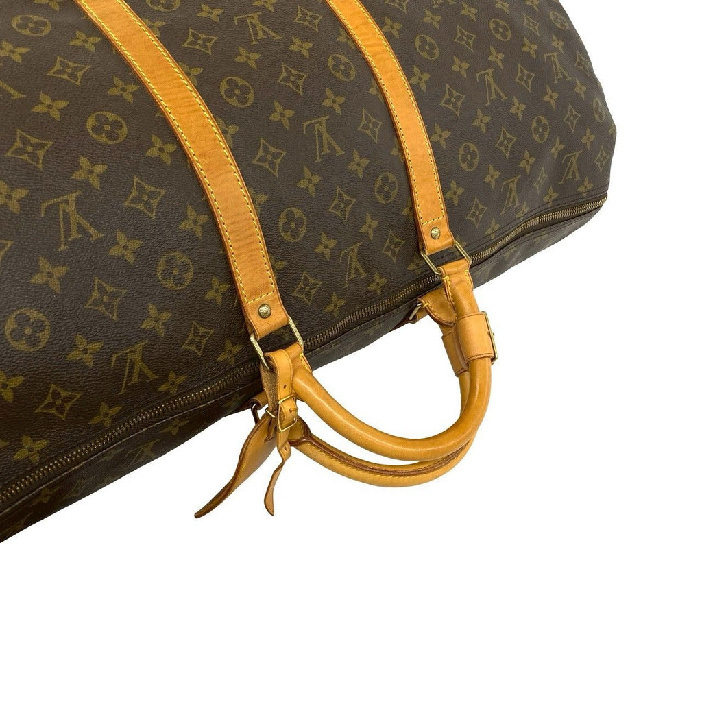 Louis Vuitton Vintage Keepall 60 Monogram Leather Boston Bag Brown — view 4