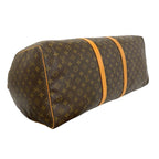 Louis Vuitton Vintage Keepall 60 Monogram Leather Boston Bag Brown — view 7