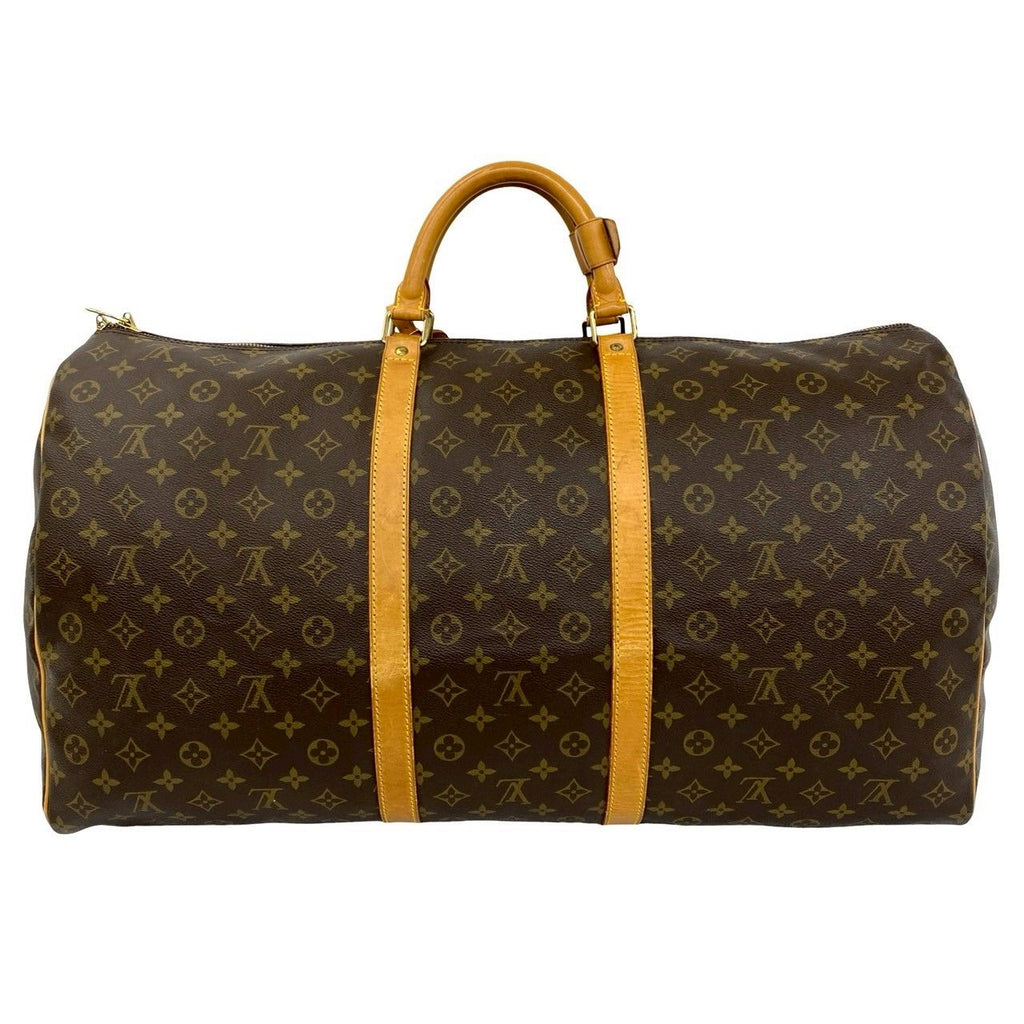Louis Vuitton Vintage Keepall 60 Monogram Leather Boston Bag Brown — view 3