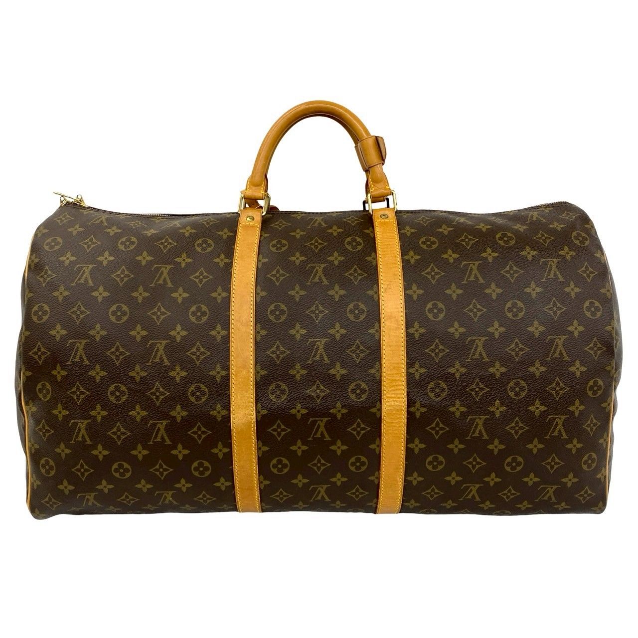 Louis Vuitton Vintage Keepall 60 Monogram Leather Boston Bag Brown — view 3