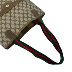 Gucci Vintage Sherry Line GG Logo Leather Tote Brown — view 4