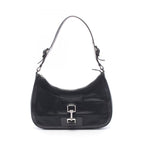 Gucci Shoulder Bag Jackie 001 Black Nylon Leather
