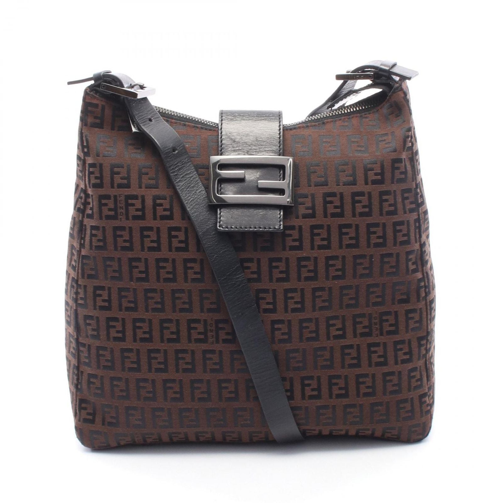 Fendi Shoulder Bag of Brown Nylon Leather