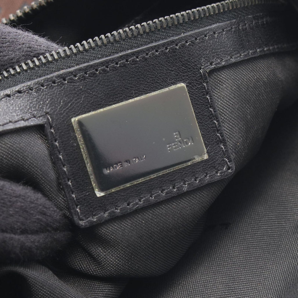 Fendi Shoulder Bag of Brown Nylon Leather — view 4