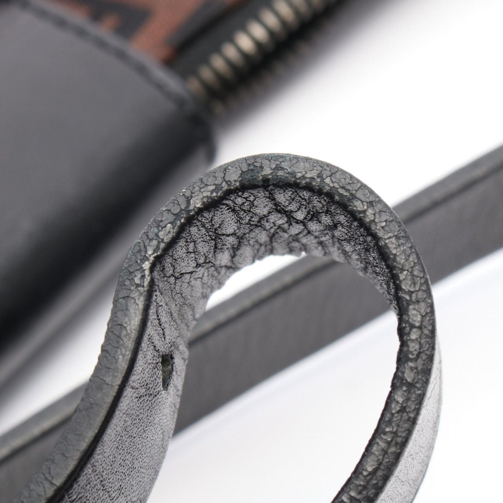 Fendi Shoulder Bag of Brown Nylon Leather — view 8