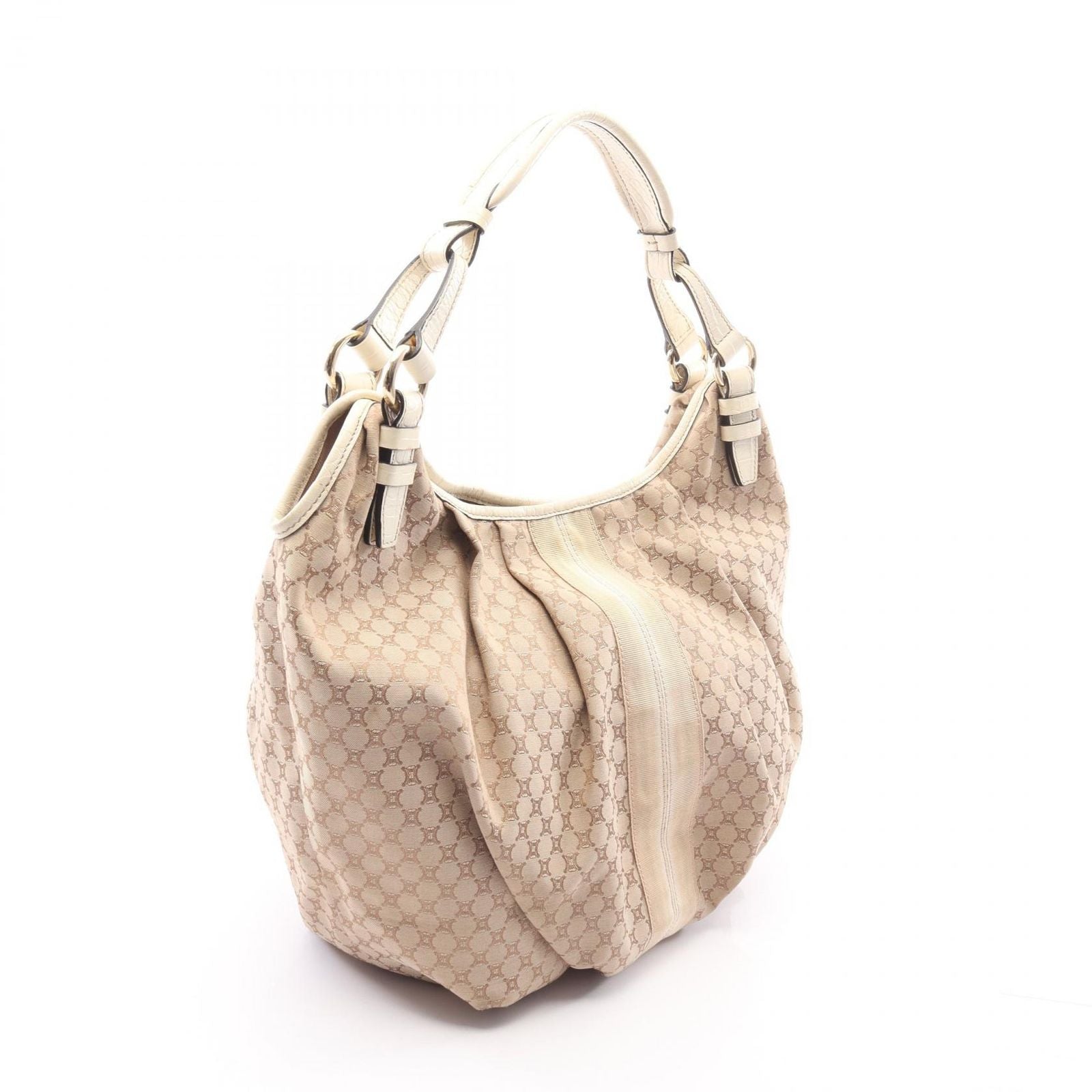 Celine Seri Shoulder Bag Beige Canvas Leather — view 2