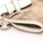Celine Seri Shoulder Bag Beige Canvas Leather — view 8