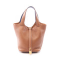 Hermes Handbag Picotin Lock PM ninela Gold Blue Leather